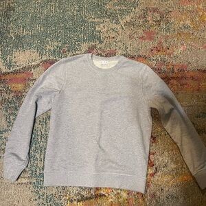 ASKET Gray Melange Crewneck Sweatshirt size Medium-short